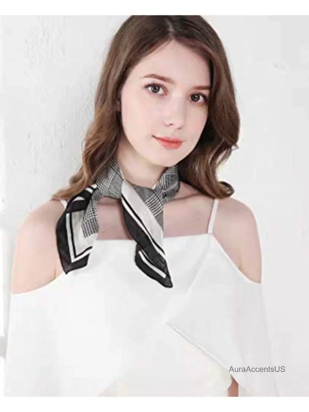 100% Mulberry Silk Square Neckerchief Scarf Gift Packed